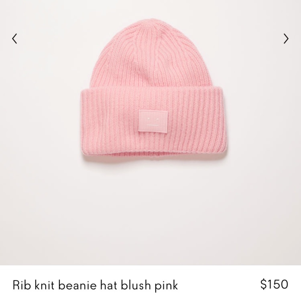 Acne Studio Rib Knit Beanie hat